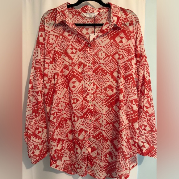 Tribal sheer tunic/bathing suit cover up - Picture 1 of 4